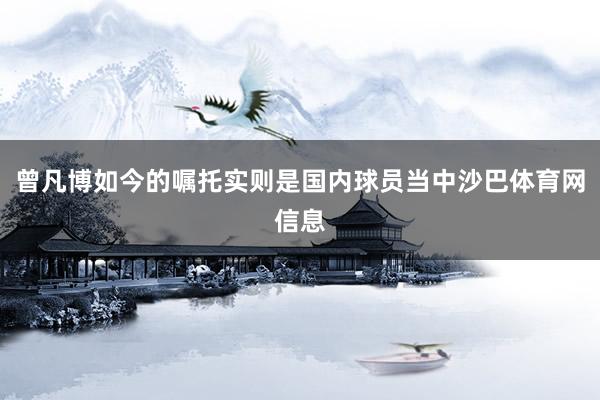曾凡博如今的嘱托实则是国内球员当中沙巴体育网信息