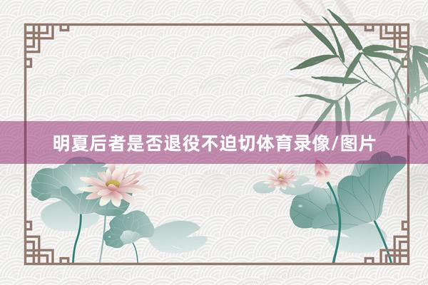 明夏后者是否退役不迫切体育录像/图片
