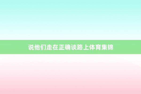说他们走在正确谈路上体育集锦