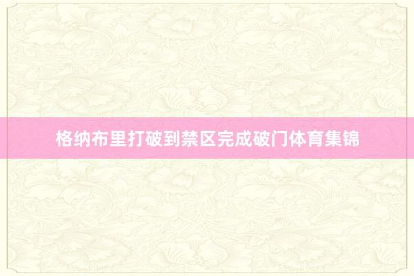 格纳布里打破到禁区完成破门体育集锦