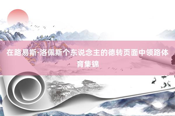 在路易斯·洛佩斯个东说念主的德转页面中领路体育集锦