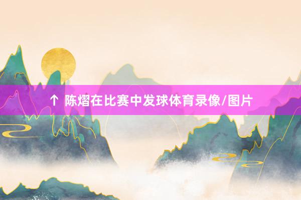 ↑ 陈熠在比赛中发球体育录像/图片