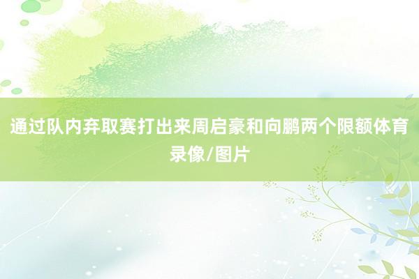 通过队内弃取赛打出来周启豪和向鹏两个限额体育录像/图片