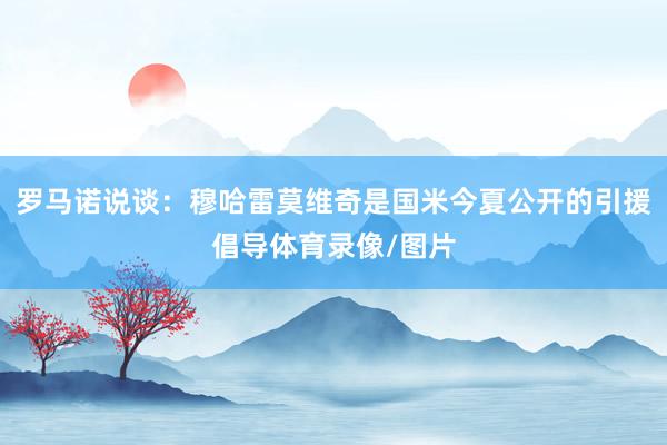 罗马诺说谈：穆哈雷莫维奇是国米今夏公开的引援倡导体育录像/图片