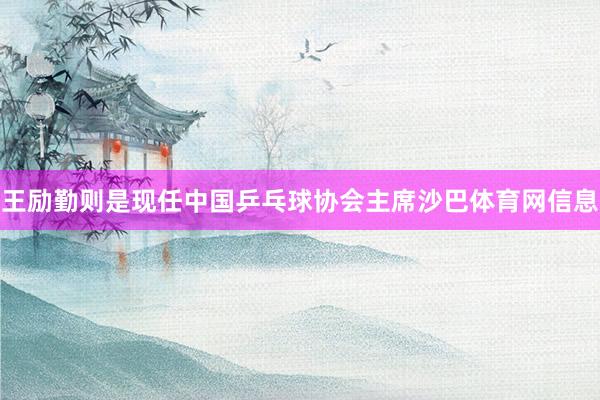 王励勤则是现任中国乒乓球协会主席沙巴体育网信息